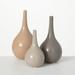 Sullivans Warm Glossy Ceramic Vase Set of 3 10 H 9 H & 7 H Multicolored