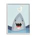Stupell Industries Quirky Smiling Shark Seagull Nautical Ocean Waves 24 x 30 Design by Kyra Brown