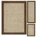 Mainstays Traditional Faux Sisal Brown Indoor Area Rug Set 3 Piece