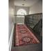 Custom Size Rug Runner Traditional Vintage Distressed Looks Medallion Design Hotel Quality Printed Cut To Size Oriental Red Runner Rug We Customize Length by Feet Available Width 26 31.5 or 35