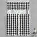 Ambesonne Plaid Valance & Curtain Diamond Shape Stripes 55 x45 Black White