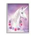 Stupell Industries Unicorn Flower Lei Necklace Purple Pink Fantasy 11 x 14 Design by Ziwei Li