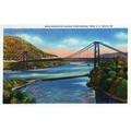New York US Route 9W View of Bear Mountain Hudson River Bridge (16x24 Giclee Gallery Art Print Vivid Textured Wall Decor)
