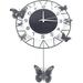 Miumaeov 20inch 3D DIY Wall-mounted Clock Butterfly Quartz Clock Christmas Gifts & Decors