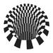 3D Vortex Optical Illusion Rug Round Area Trap Trippy Flannel Rugs Ultra Durable Cool Rugs Black Hole Stereo Vision Zebra Black and White Rugs Non-Slip 3D Visual Area Rugs for Room Decor(3.3 ft)