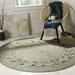 Avgari Creation Hand Woven Oriental Jute Round Area Rug Grey 9x9 Living Room Indoor Garden Carpet Rug Doormat