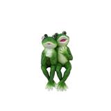 DWK Shelf Sitting Figurine | Shelf Decor | Desk Accessories | Statues & Figurines | Office Decor | Bookshelf Accessories and Decorations - Frog Couple