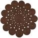 Natural Jute Round Brown Color Hand Braided Home Area Rug Living room Area rug Indoor Outdoor Carpet Door Mat-12x12 Square Feet (144x144 Inch)