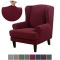 Jacquard Wingback Chair Covers 2 Piece Stretch Chair Slipcovers Wing Chair Covers Furniture Covers for Wingback Chairs