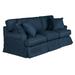 Sunset Trading Horizon Fabric Slipcover for T-Cushion Sofa in Navy Blue