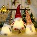 D-GROEE Christmas Gnome Decorations Christmas Gnome Lights Lighted Scandinavian Nordic Tomte Gnomes Nisse Christmas Holiday Winter Party Decor Home Table Decoration Presents