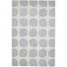 Wool Grey Rug 5 X 8 Modern Hand Tufted Indian Circles Room Size Carpet