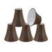 Aspen Creative 30078-5 Small Bell Shape Chandelier Clip-On Lamp Shade Set (5 Pack) Transitional Design in Brown 6 bottom width (3 x 6 x 5 )
