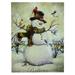 Northlight LED Lighted Snowman and Bird Friends Christmas Canvas Wall Art 15.75 x 11.75