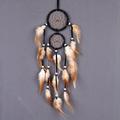 Dream Catcher Feather Dream Catcher Double-layer Hanging Rings Dream Catcher Handmade Wall Window Decoration Crafts for Living Room Bedroom