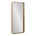 Kate and Laurel Armenta Modern Soft Rectangle Metal Framed Mirror 20 x 42 Gold Functional Antique Inspired Wall Mirror Accent for Wall Decor