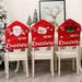 3 Pack Christmas Back Chair Covers Dining Room Chair Covers for Christmas Linen Dining Chair Back Covers Dinner Chair Covers for Xmas Banquet Kitchen Dining Room Decor