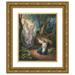 Henry Crone 15x18 Gold Ornate Wood Frame and Double Matted Museum Art Print Titled - Christ with Angel