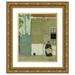 Jan Mankes 15x18 Gold Ornate Wood Frame and Double Matted Museum Art Print Titled - Woman in Front of Her House (1914)