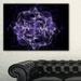 Design Art Fractal Purple Flower Explosion Graphic Art on Wrapped Canvas