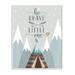 Stupell Industries Brave Little One Phrase Snow Mountain Range Teepee Wall Plaque 13 x 19 Design by AE Design