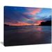 Design Art Sunset at Railay Beach Andaman Sea Photographic Print on Wrapped Canvas