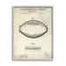 Stupell Industries American Football Sports Patent Diagram Blueprint Design Framed Wall Art 11 x 14 Design by Karl Hronek