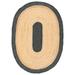 SAFAVIEH Braided Carina Solid Bordered Area Rug Black/Gold 4 x 6 Oval