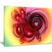 Design Art Waves Around the Hearts Graphic Art on Wrapped Canvas