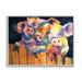 Stupell Industries Three Pigs Peeking Fence Vibrant Modern Design 14 x 11 Design by MB Cunningham