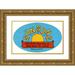 Anonymous 24x16 Gold Ornate Framed and Double Matted Museum Art Print Titled - Sun Song Produce Label (1930-1950)