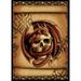 Designer Home Epoch Area Rug 910-06330 Snake Eyes Black Skeleton Skull 5 3 x 7 2 Rectangle