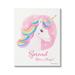 Stupell Industries Spread Your Magic Fantasy Rainbow Unicorn Mane Graphic Art Gallery Wrapped Canvas Print Wall Art Design by Diane Neukirch