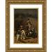 Horace Vernet 14x18 Gold Ornate Wood Frame and Double Matted Museum Art Print Titled - Priest Blessing Soldiers (1840-1842)