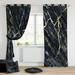 CUH 2Pc Grommet Panels Blackout Modern Bedroom Energy Efficient Window Curtain Privacy Thermal Insulated Room Curtains Marble-16 W:41 x H:91 *2 Panels