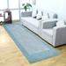 Rugsotic Carpets Hand Tufted Wool 2 6 x10 Runner Area Rug Contemporary Light Blue Blue K00201