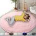 Mascarry Round Rug Fluffy Circle Rug for Kids Room Bedroom Nursery Room Dorm 5.3 X5.3