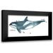 Vess June Erica 24x14 Black Modern Framed Museum Art Print Titled - Cetacea Orca Whale