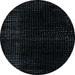 Ahgly Company Indoor Round Abstract Dark Slate Gray Green Abstract Area Rugs 8 Round