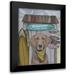 Fab Funky 15x18 Black Modern Framed Museum Art Print Titled - Weimaraner Surf Shack