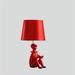 21.25 in. Red Modern Clown Phone Holder Resin Table Lamp