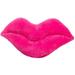 Ukeler Hot Pink 1 Lip Shape Throw Pillows Cushion Girls Toy Gift Soft Velvet Decorative Reversible 23.6 x 13.6