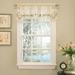 Sweet Home Collection Old World Style Floral Embroidered Semi-Sheer Curtain Valance