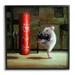 Stupell Industries Detailed Mouse Kick Boxing Cat Punching Bag Framed Wall Art 17 x 30 Design by Lucia Heffernan