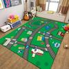 Large Size Kids Play Rug Mat Playmat with Non-Slip Design City Map Traffic Game Traffic Educational Area Rug for Children Kids Bedroom Playroom