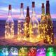 Wine Cork Lights LED Bottle Stopper String Lights 6.5 Ft 20 Wine Bottle Fairy String Light Battery Operated Colorful Mini String Lights For Wedding Party Decor [Green]