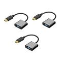 3 PCS Display Port to VGA Adapter 1080P Converter DisplayPort DP to VGA Adapter Male to Female Adapter up to 1080p @ 60Hz and PC graphics resolutions up to 2048 x 1152 @ 60Hz