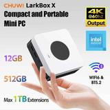 CHUWI LarkBox X Mini PC 512GB SSD 12GB RMA Intel 12th Gen N100(Beat to Core i3-1115G4 up to 3.4Ghz) Windows 11 Mini Gaming/Bussiness Desktop Computers WIFI 6 Hybridâ€“Cooling System