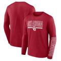 Men's Fanatics Branded Crimson Oklahoma Sooners Modern Two-Hit Long Sleeve T-Shirt