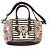 Disney Bags | Disney Boutique Minnie Mouse Floral/Stripe Crossbody Bag | Color: Black/White | Size: Os